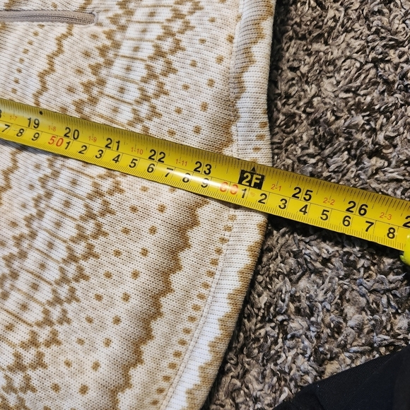 The North Face Fair Isle 1/4 Zip Pullover Size XS Tan Cream Print - Picture 13 of 14